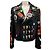 Alice + Olivia X The Beatles Schwarze Multi Cody Vegane Lederjacke