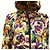 Giacca a vento con stampa astratta Kenzo in nylon multicolore - vista 3