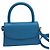 Borsa Mini Lizard Embossed By Far in Pelle Blu Chiaro