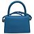 Borsa Mini Lizard Embossed By Far in Pelle Blu Chiaro - vista 3