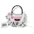 NEW BALENCIAGA CITY GRAFFITI MINI 300295 SHOULDER BAG White Leather  ref.2278391