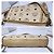 Borsa a tracolla in pelle MCM Visetos beige - vista 7