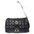 CHRISTIAN DIOR Borsa a Spalla Media New Lock in Pelle di Agnello Cannage Nera Nero