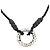 Collana in pelle argentata Intrecciato Circle di Bottega Veneta