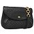 BALLY Shoulder Bag Leather Black Gold Auth 126155 Golden