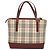 Borsa a mano in tela beige a quadri Nova Burberry oro Auth BA2673 D'oro - vista 2