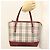 Borsa a mano in tela beige a quadri Nova Burberry oro Auth BA2673 D'oro - vista 22