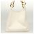 CHANEL Borsa a Mano Matelassé con Catena in Pelle di Caviale Oro Bianco CC Auth bs26565 D'oro - vista 3