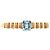 Autre Marque Bracciale retrò in oro 18k con acquamarina e diamanti - anni '40 Multicolore