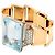 Autre Marque Bracciale retrò in oro 18k con acquamarina e diamanti - anni '40 Multicolore - vista 5