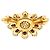 Autre Marque Spilla retrò in oro con accenti di granato ed smeraldo degli anni '60 D'oro - vista 3