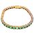 Autre Marque Bracciale Tennis Graduato in Smeraldi e Oro 18K Vintage Verde - vista 3