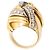 Autre Marque Anello a nodo in oro giallo 18K e diamanti - anni '40 D'oro