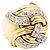 Autre Marque Anello a nodo in oro giallo 18K e diamanti - anni '40 D'oro - vista 10