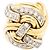 Autre Marque Anello a nodo in oro giallo 18K e diamanti - anni '40 D'oro - vista 4