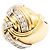 Autre Marque Anello a nodo in oro giallo 18K e diamanti - anni '40 D'oro - vista 5