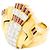 Autre Marque Anello cocktail retrò in oro 18K con diamanti e rubini Multicolore - vista 5
