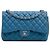Chanel Blu Jumbo Classico Caviar Doppio Flap