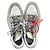 Off White Sneakers alte Off-White 3.0 Off-Court in pelle bianca Grigio - vista 3