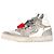 Off White Sneakers alte Off-White 3.0 Off-Court in pelle bianca Grigio - vista 4