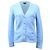 Timeless Chanel-Cardigan mit Knöpfen aus hellblauem Kaschmir