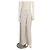 Paul Smith White and Grey Striped Cotton Straight Leg Trousers 42