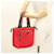 PRADA Borsa a mano in nylon rosso argento Auth 123522V - vista 25