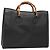 Borsa a mano in pelle Gucci Bamboo nera e oro 002 1186 0259 Auth mr1334 Nero D'oro