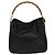 Borsa a mano in pelle GUCCI Bamboo 2 vie nera oro 001 1638 Auth ep9053 Nero D'oro - vista 2