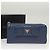Saffiano PRADA Cartera Larga de Cuero Safiano Azul Auth 121255 - vista 12