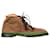  Dolce & Gabbana Marsala Lace-Up Ankle Boots in Brown Suede Red  ref.2282921