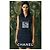 Chanel 8K$ Wearable Art Marine Tweed Kleid 36 FR Marineblau - Ansicht 5