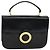 Céline Borsa a mano CELINE in pelle nera e oro Auth 125958 Nero D'oro