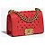 Chanel BOY CHANEL Red Lambskin Leather Handbag - view 3