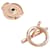 Orecchini piccoli Echappee in metallo dorato rosa Hermès Marrone  - vista 2