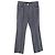Pantalones rectos de algodón gris con detalles de costura visible de Escada