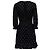 Maje Rythonoeud Mini-Kleid mit Druck aus schwarzem Polyester