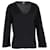 Totême V-Ausschnitt Pullover aus schwarzer Kaschmir
