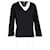 Totême V-Ausschnitt Pullover aus schwarzer Kaschmir - Ansicht 4