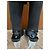 Botas altas de cinta Gianni Versace Negro Plata - vista 8