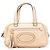 Borsa a mano mini Anagram in pelle marrone LOEWE con frange Beige