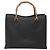 Borsa a mano in pelle Gucci Bamboo nera e oro 002 2853 0260 0 Auth mr1336 Nero D'oro - vista 13