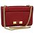 Borsa a spalla Vala Chain in pelle rossa e oro Auth gh168 di Salvatore Ferragamo Rosso D'oro