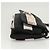 Borsa a spalla con catena CHANEL in nylon nero argento CC Auth 125969 - vista 3