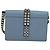 PRADA Shoulder Bag Leather Light Blue Silver Auth 118618 Silvery - view 2