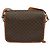 Céline Borsa a spalla in tela Macadam CELINE in pelle PVC marrone oro Auth 126035 D'oro - vista 2