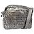 CHANEL Borsa a Spalla Illimitata in Nylon Argento CC Auth 123569