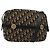 Borsa a spalla in tela Trotter Christian Dior nera e oro Auth 124679 Nero D'oro