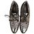 Décolleté stringate Dolce & Gabbana in Tweed e Pelle Vernice Marrone Marrone scuro