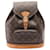 Louis Vuitton Montsouris MM Backpack Brown Leather Cloth  ref.2286504